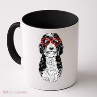 Bernedoodle Valentines Day Doodle Dog Mom Dog Lover Coffee Mug thumb 0