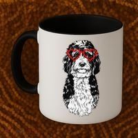 Bernedoodle Valentines Day Doodle Dog Mom Dog Lover Coffee Mug thumb 2