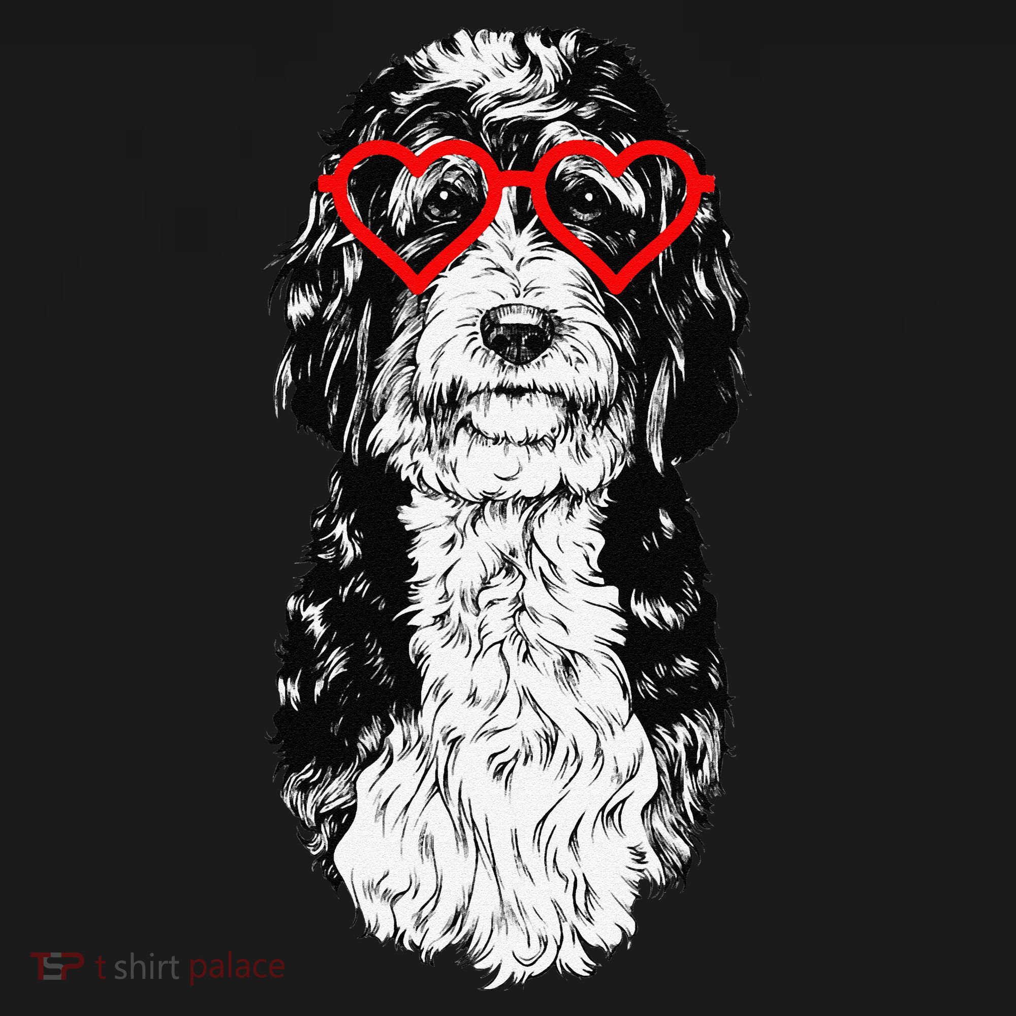 Bernedoodle Valentines Day Doodle Dog Mom Dog Lover Women's Hoodie
