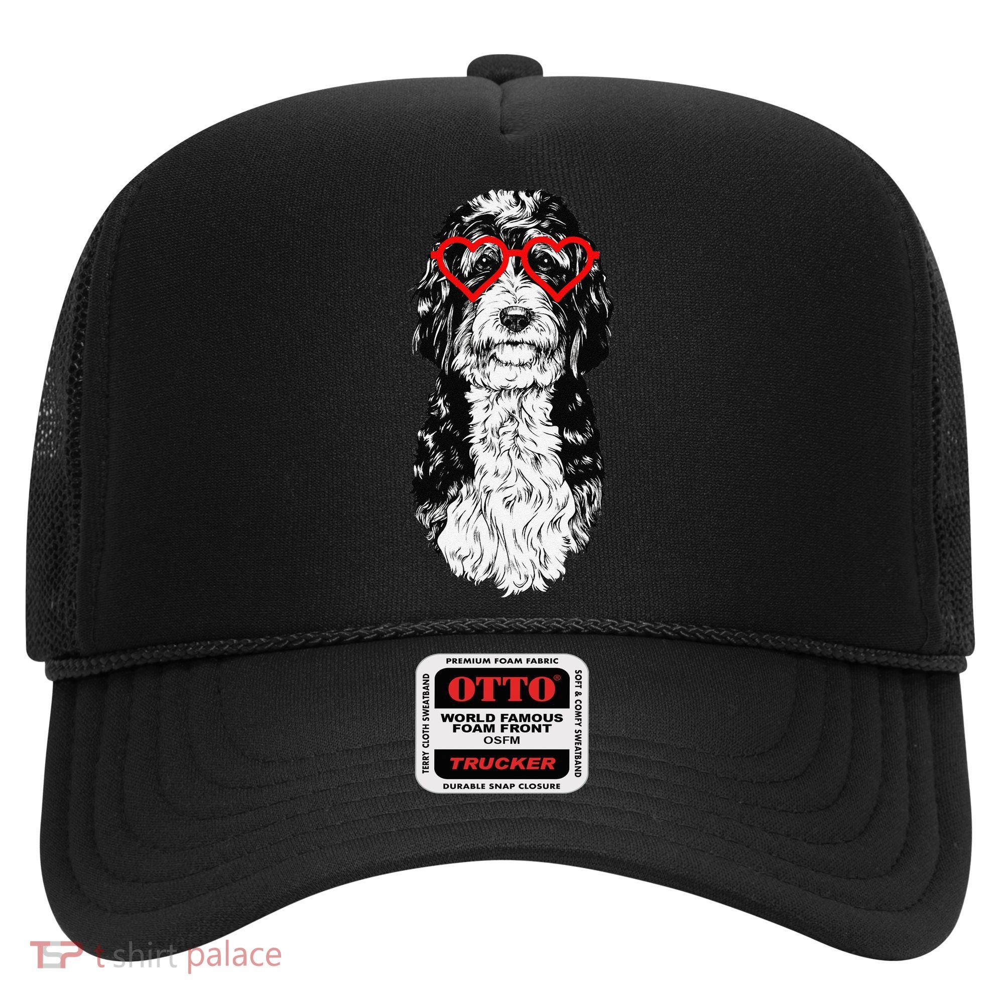 Bernedoodle Valentines Day Doodle Dog Mom Dog Lover Hat