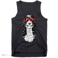 Bernedoodle Valentines Day Doodle Dog Mom Dog Lover Tank Top thumb 0