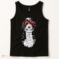 Bernedoodle Valentines Day Doodle Dog Mom Dog Lover Tank Top thumb 2