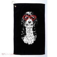 Bernedoodle Valentines Day Doodle Dog Mom Dog Lover Golf Towel thumb 0