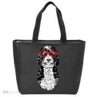 Bernedoodle Valentines Day Doodle Dog Mom Dog Lover Tote Bag thumb 0