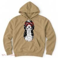 Bernedoodle Valentines Day Doodle Dog Mom Dog Lover Hoodie thumb 0