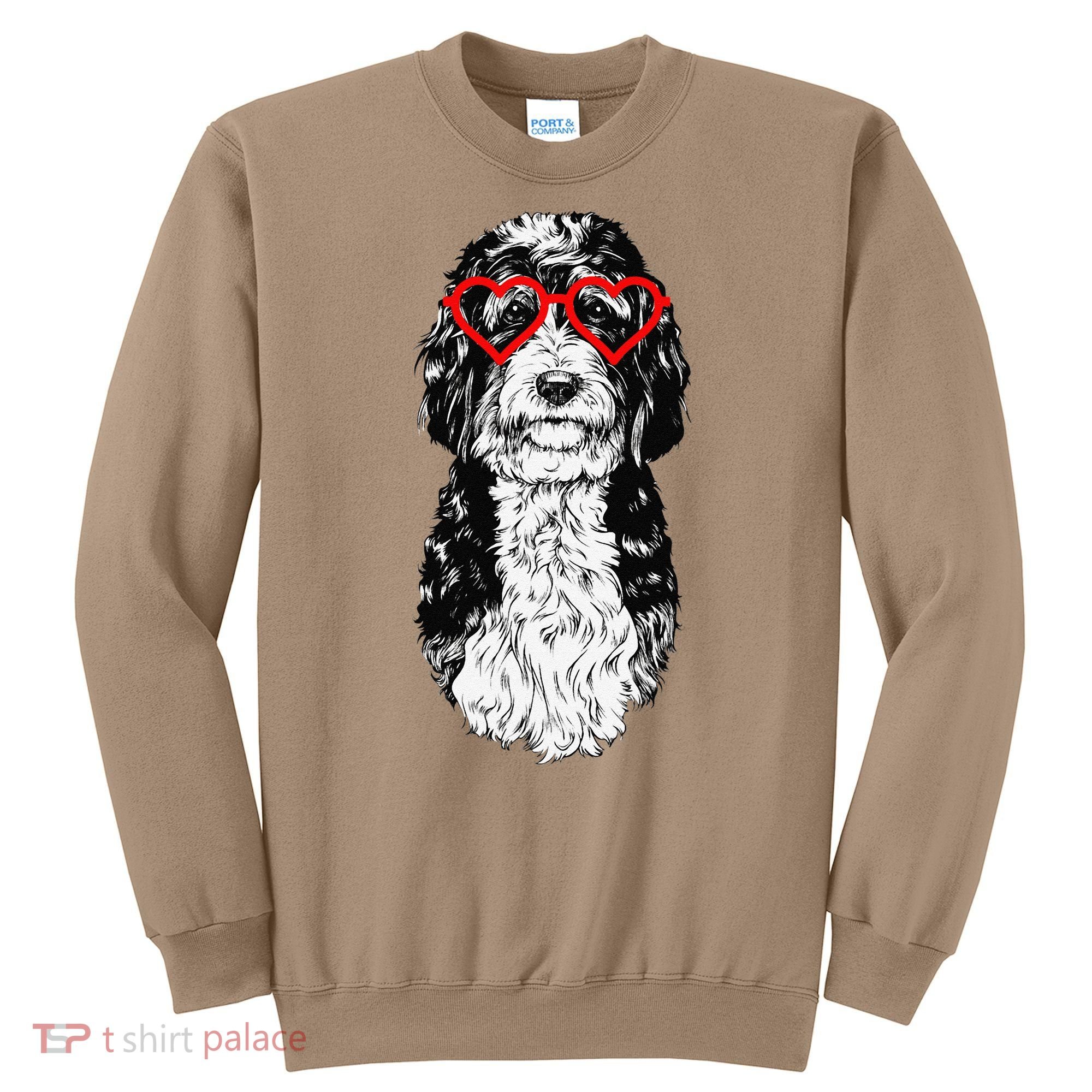 Bernedoodle Valentines Day Doodle Dog Mom Dog Lover Sweatshirt