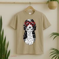 Bernedoodle Valentines Day Doodle Dog Mom Dog Lover T-Shirt thumb 2