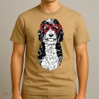 Bernedoodle Valentines Day Doodle Dog Mom Dog Lover T-Shirt thumb 3