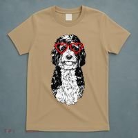 Bernedoodle Valentines Day Doodle Dog Mom Dog Lover T-Shirt thumb 5