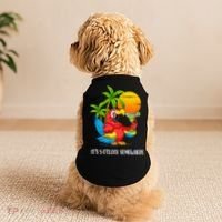 Beach Vacation Drinking Parrot ItS 5 OClock Somewhere Doggie Tank thumb 2