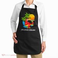 Beach Vacation Drinking Parrot ItS 5 OClock Somewhere Apron thumb 2
