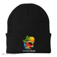 Beach Vacation Drinking Parrot ItS 5 OClock Somewhere Beanie thumb 0