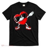 Boys Valentines Day Kids Dabbing Heart Love Dab Dance Gifts T-Shirt thumb 0