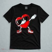 Boys Valentines Day Kids Dabbing Heart Love Dab Dance Gifts T-Shirt thumb 5