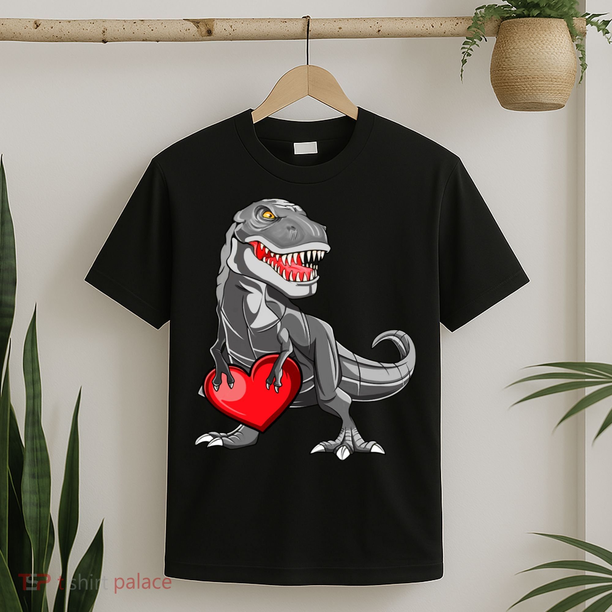Boy Valentines Day Trex Dinosaur I Steal Hearts T-Shirt