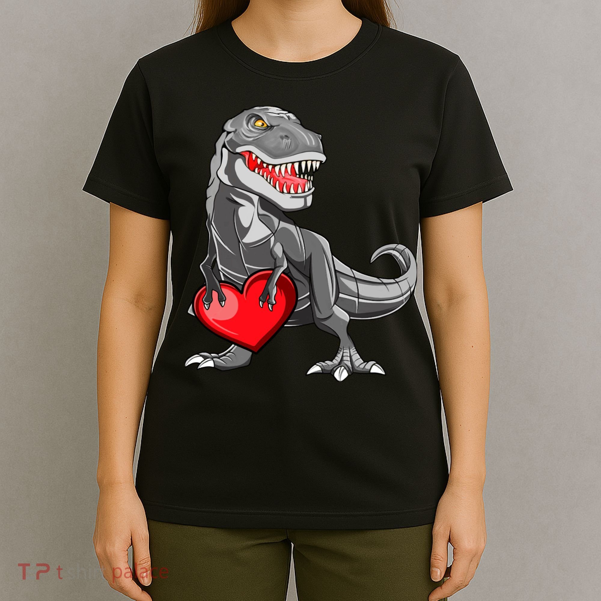Boy Valentines Day Trex Dinosaur I Steal Hearts T-Shirt