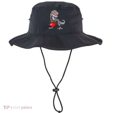 Boy Valentines Day Trex Dinosaur I Steal Hearts Bucket Hat