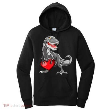 Boy Valentines Day Trex Dinosaur I Steal Hearts Women's Hoodie