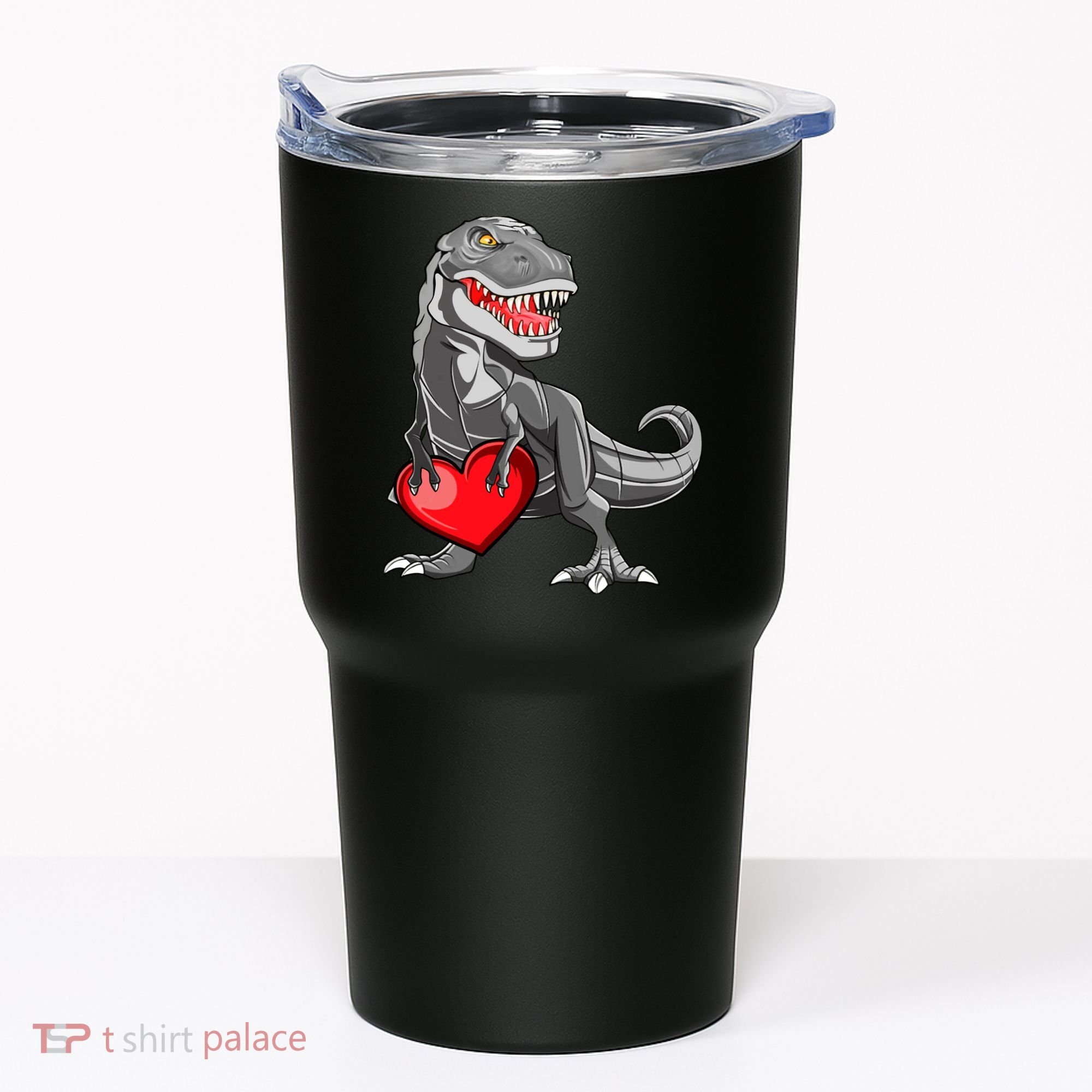 Boy Valentines Day Trex Dinosaur I Steal Hearts Tumbler