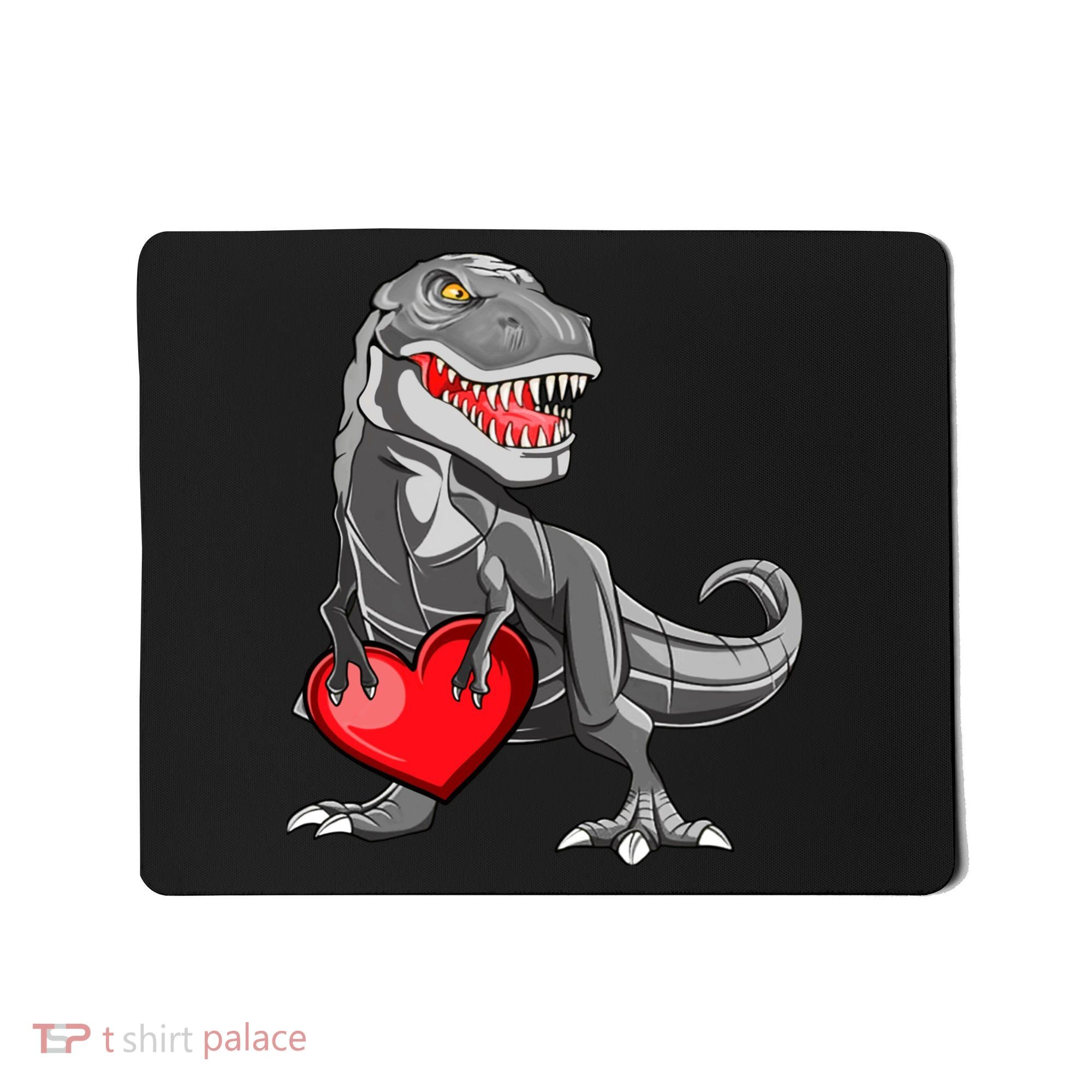 Boy Valentines Day Trex Dinosaur I Steal Hearts Mousepad