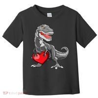 Boy Valentines Day Trex Dinosaur I Steal Hearts Toddler T-Shirt thumb 0