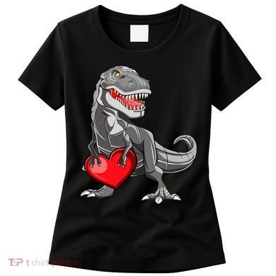 Boy Valentines Day Trex Dinosaur I Steal Hearts Women's T-Shirt