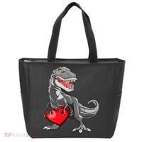 Boy Valentines Day Trex Dinosaur I Steal Hearts Tote Bag thumb 0