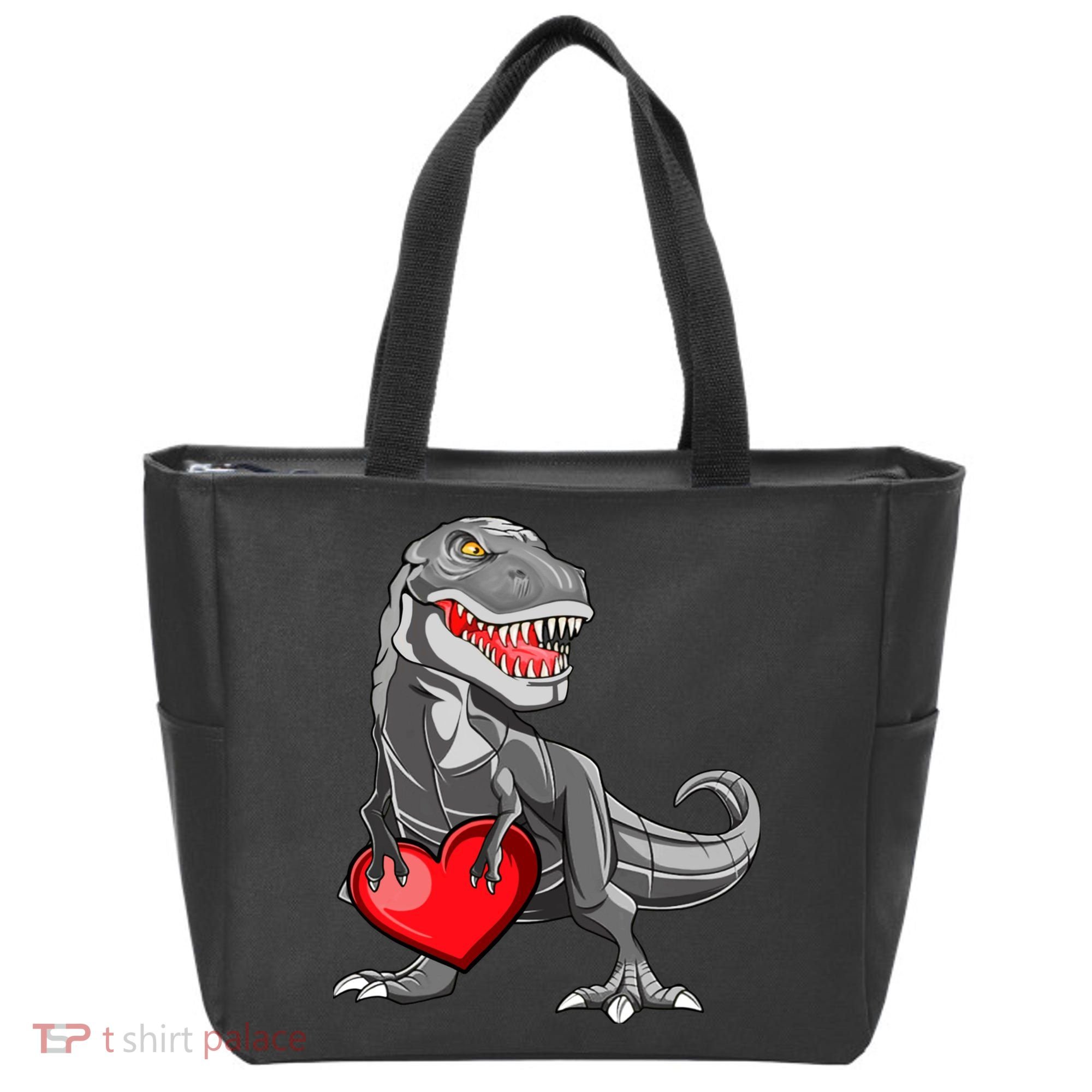 Boy Valentines Day Trex Dinosaur I Steal Hearts Tote Bag