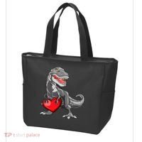 Boy Valentines Day Trex Dinosaur I Steal Hearts Tote Bag thumb 3