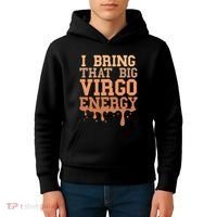 Big Virgo Energy Virgo Drip Melanin Vibes Birthday Kids Hoodie thumb 4