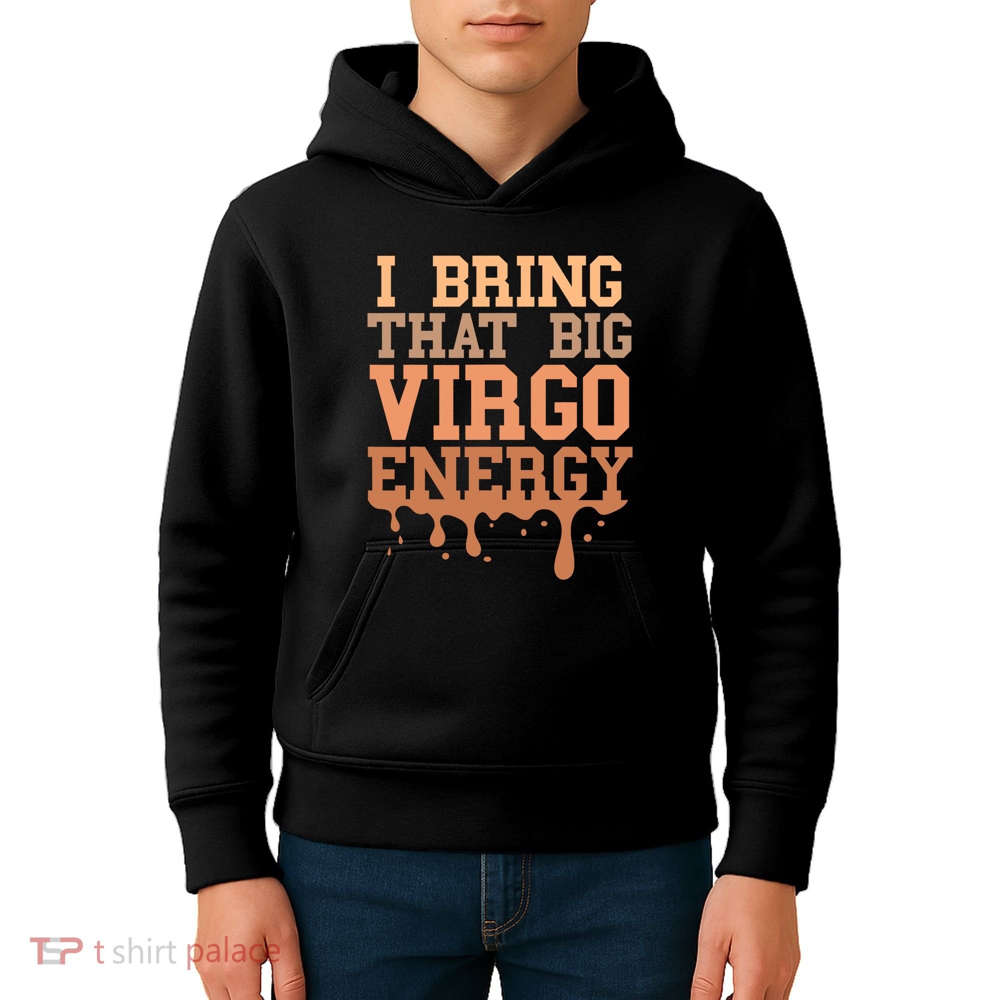 Big Virgo Energy Virgo Drip Melanin Vibes Birthday Kids Hoodie