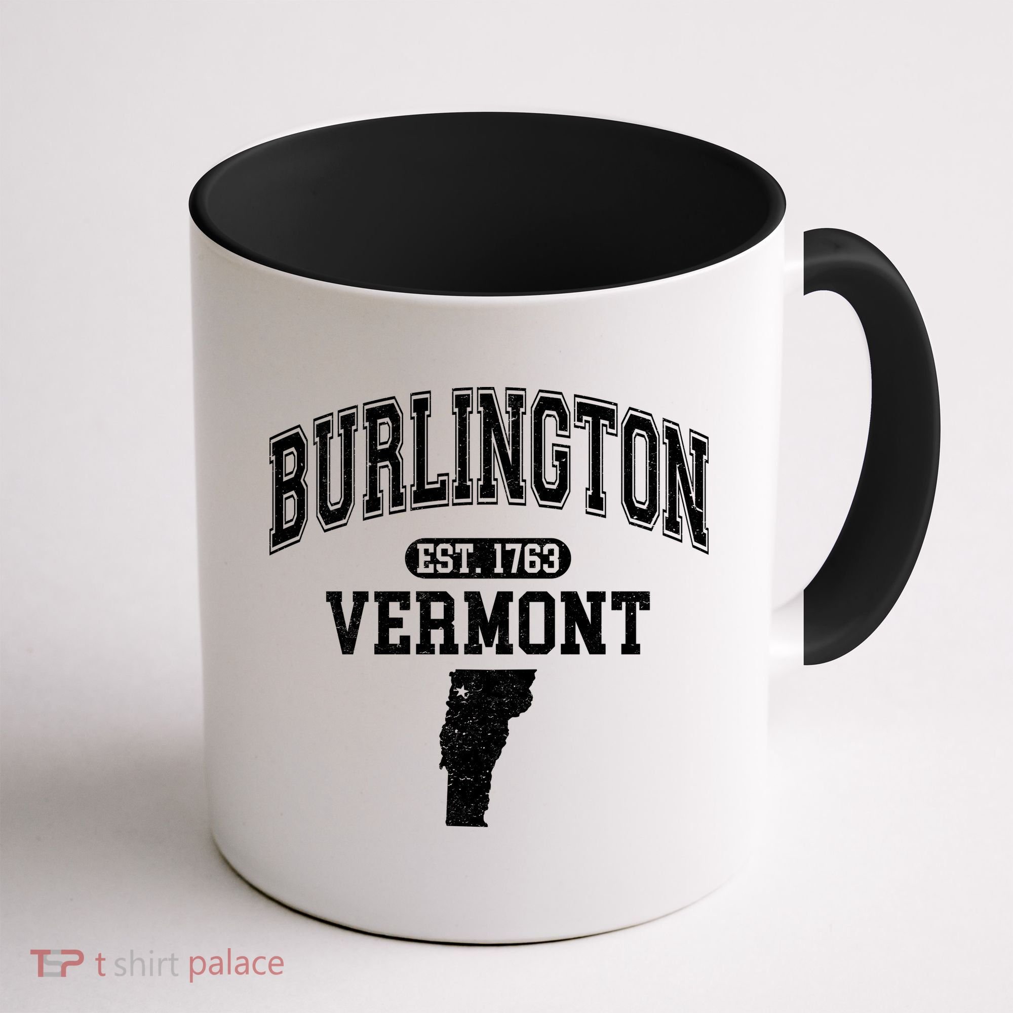 Burlington Vermont Est. 1763 Varsity Coffee Mug