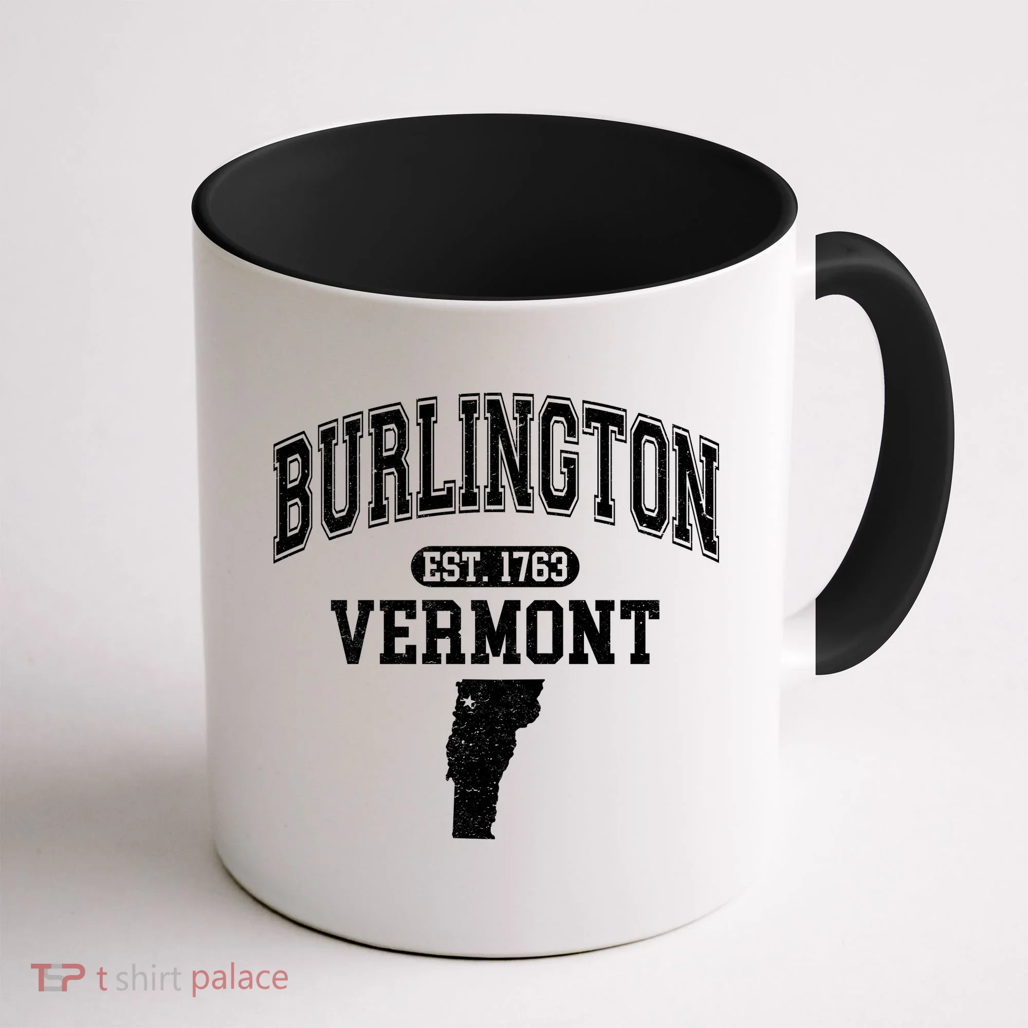 Burlington Vermont Est. 1763 Varsity Coffee Mug