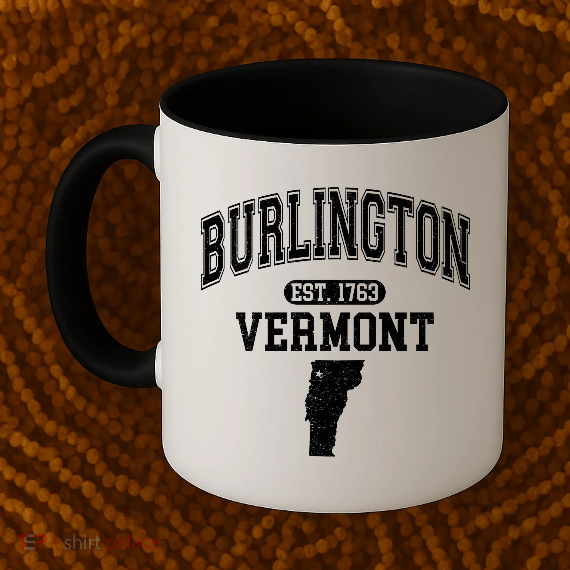 Burlington Vermont Est. 1763 Varsity Coffee Mug