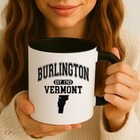 Burlington Vermont Est. 1763 Varsity Coffee Mug thumb 3