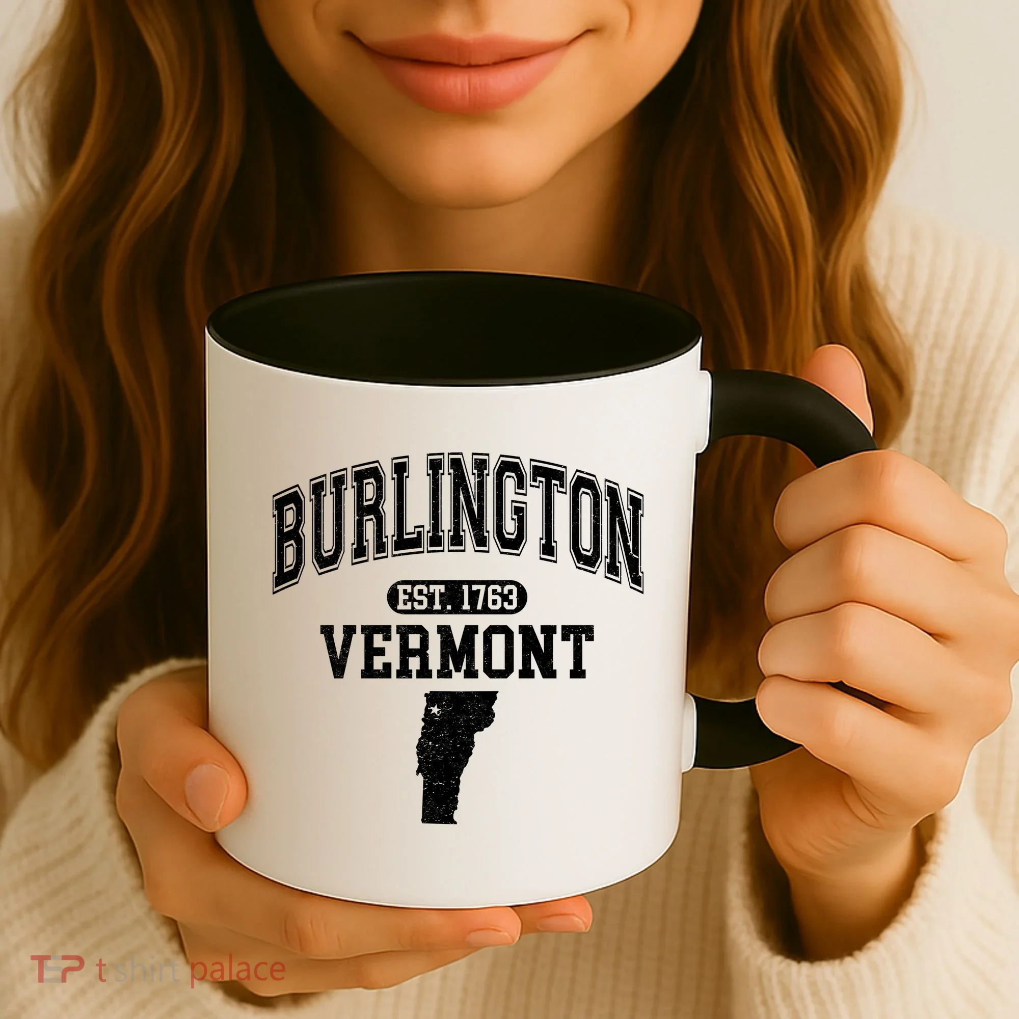 Burlington Vermont Est. 1763 Varsity Coffee Mug