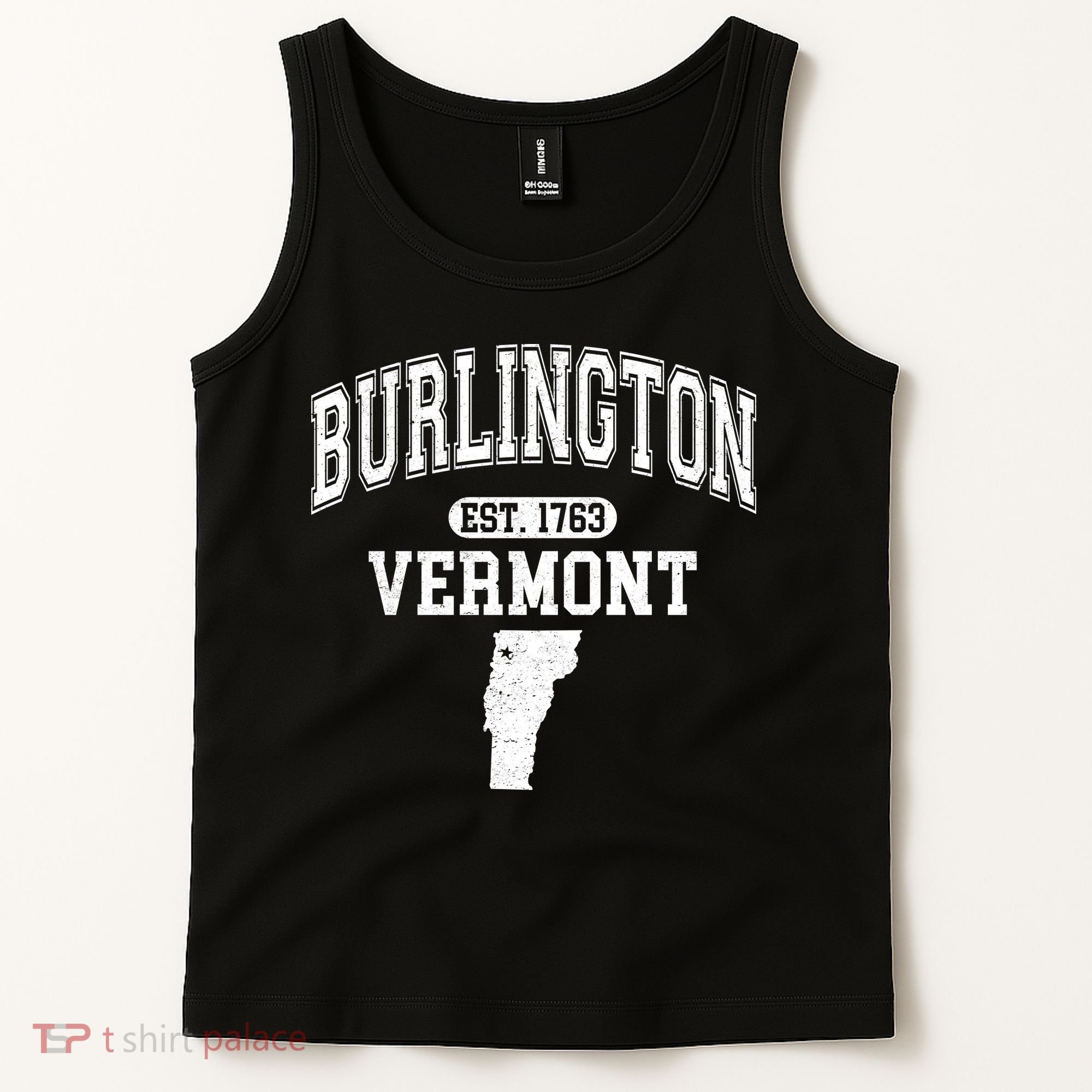 Burlington Vermont Est. 1763 Varsity Tank Top