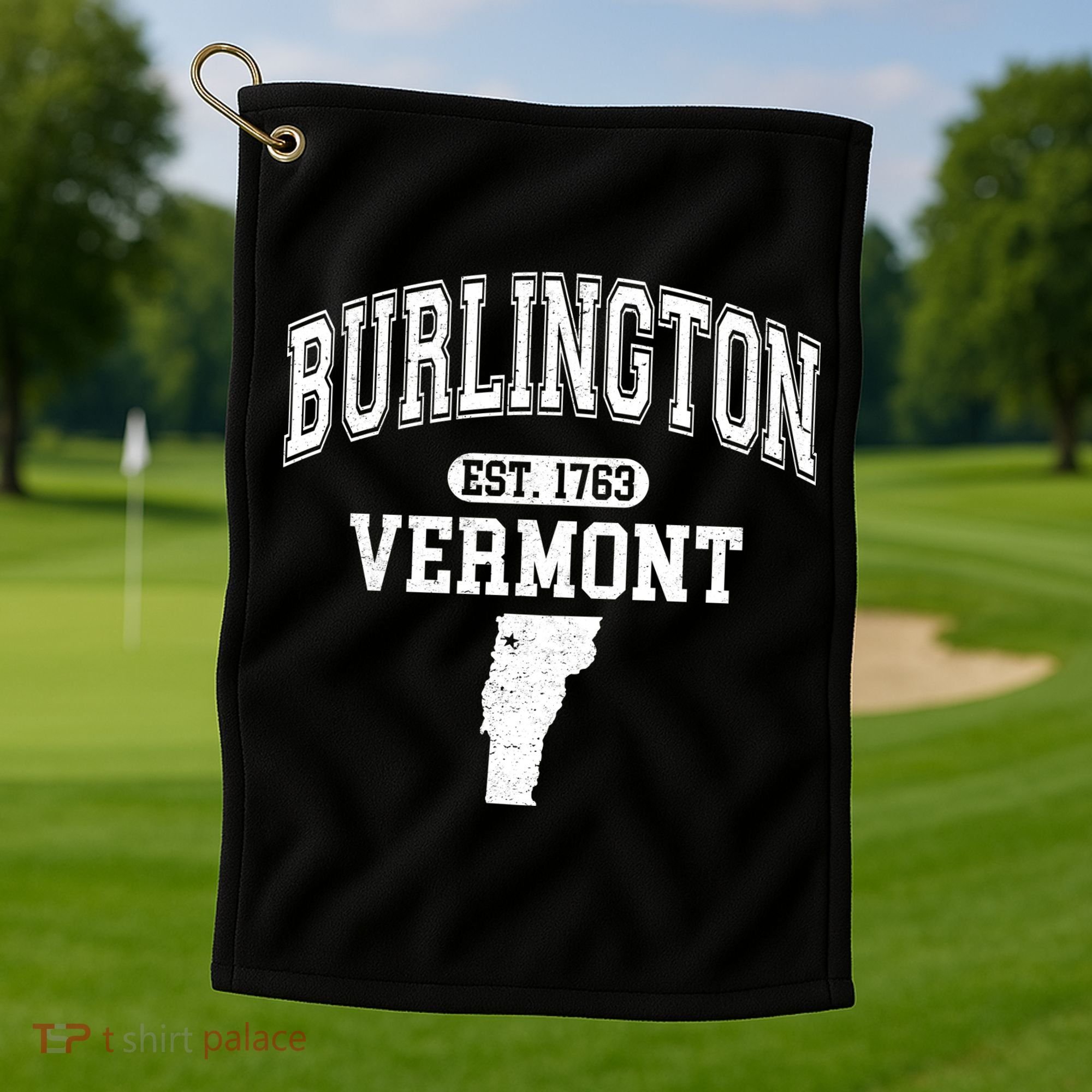 Burlington Vermont Est. 1763 Varsity Golf Towel