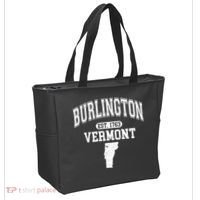 Burlington Vermont Est. 1763 Varsity Tote Bag thumb 2