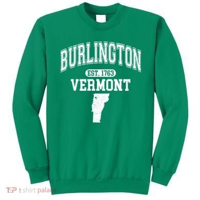 Burlington Vermont Est. 1763 Varsity Sweatshirt
