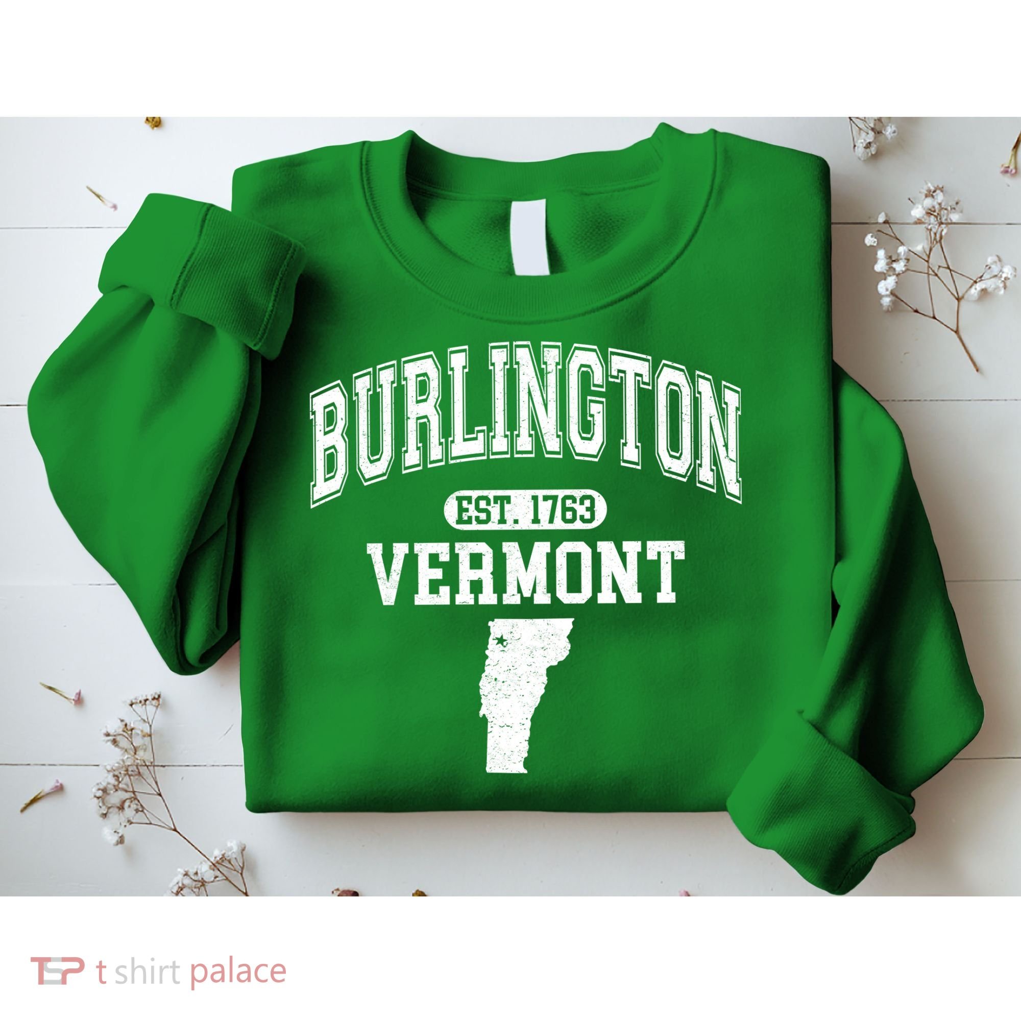Burlington Vermont Est. 1763 Varsity Sweatshirt