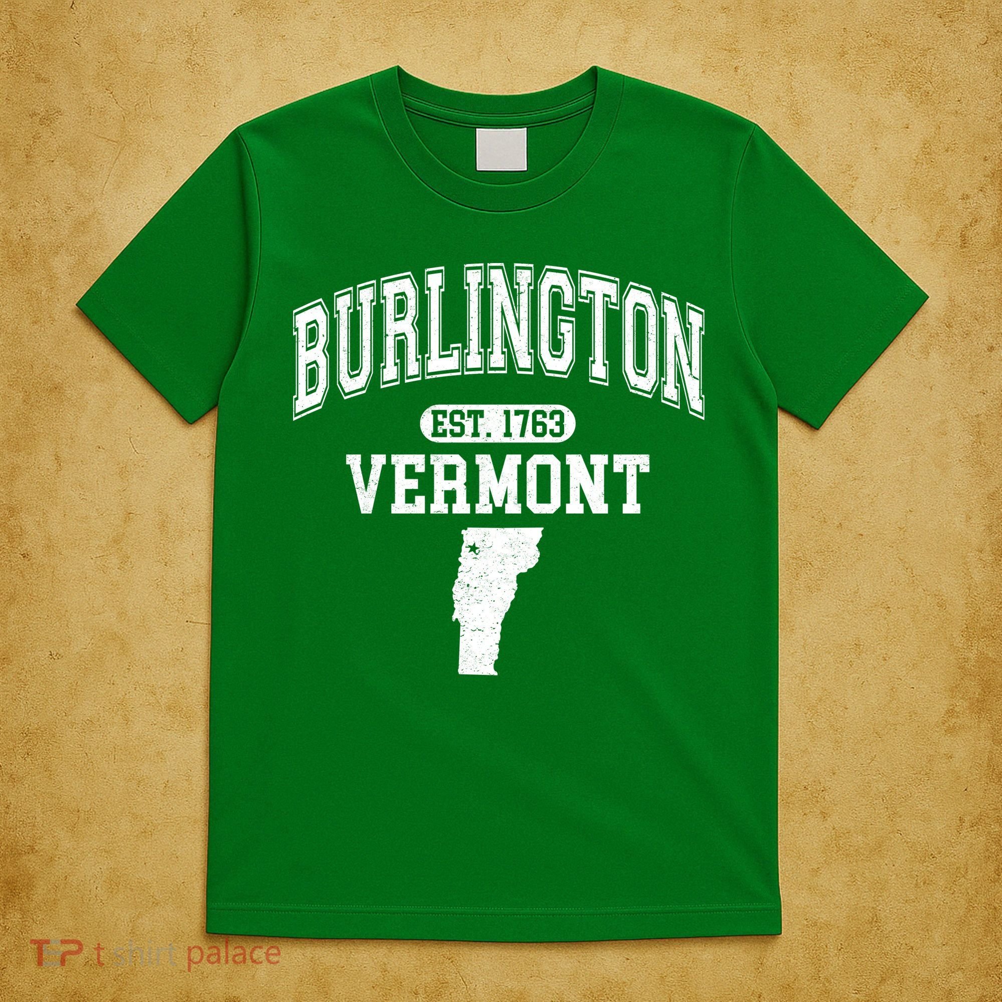 Burlington Vermont Est. 1763 Varsity T-Shirt