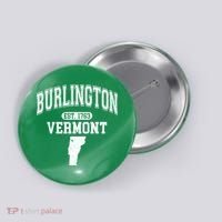 Burlington Vermont Est. 1763 Varsity Button thumb 0