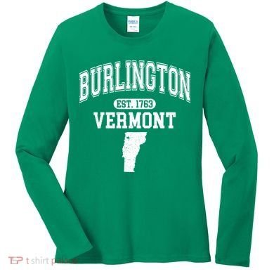 Burlington Vermont Est. 1763 Varsity Women's Long Sleeve Shirt