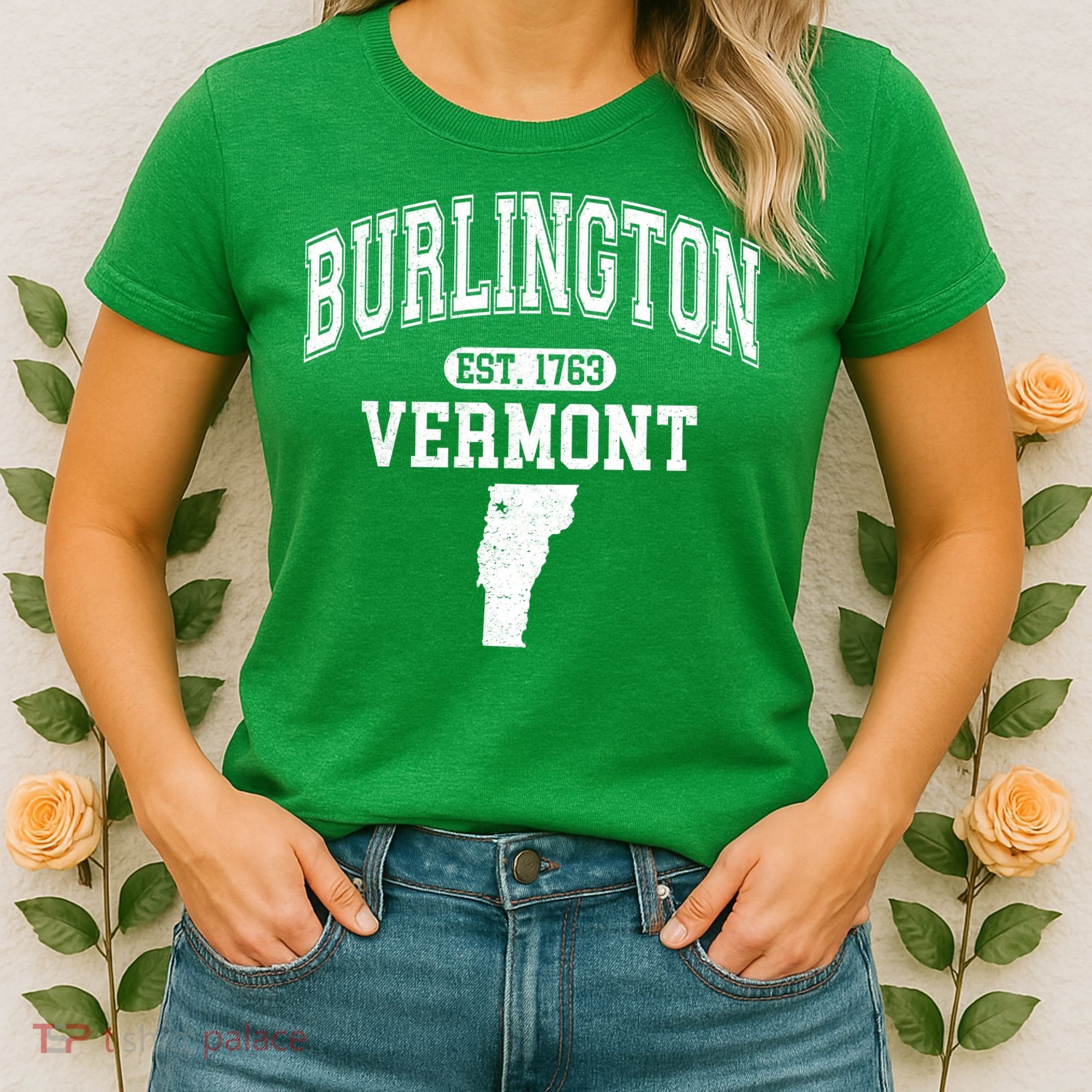 Burlington Vermont Est. 1763 Varsity Women's T-Shirt