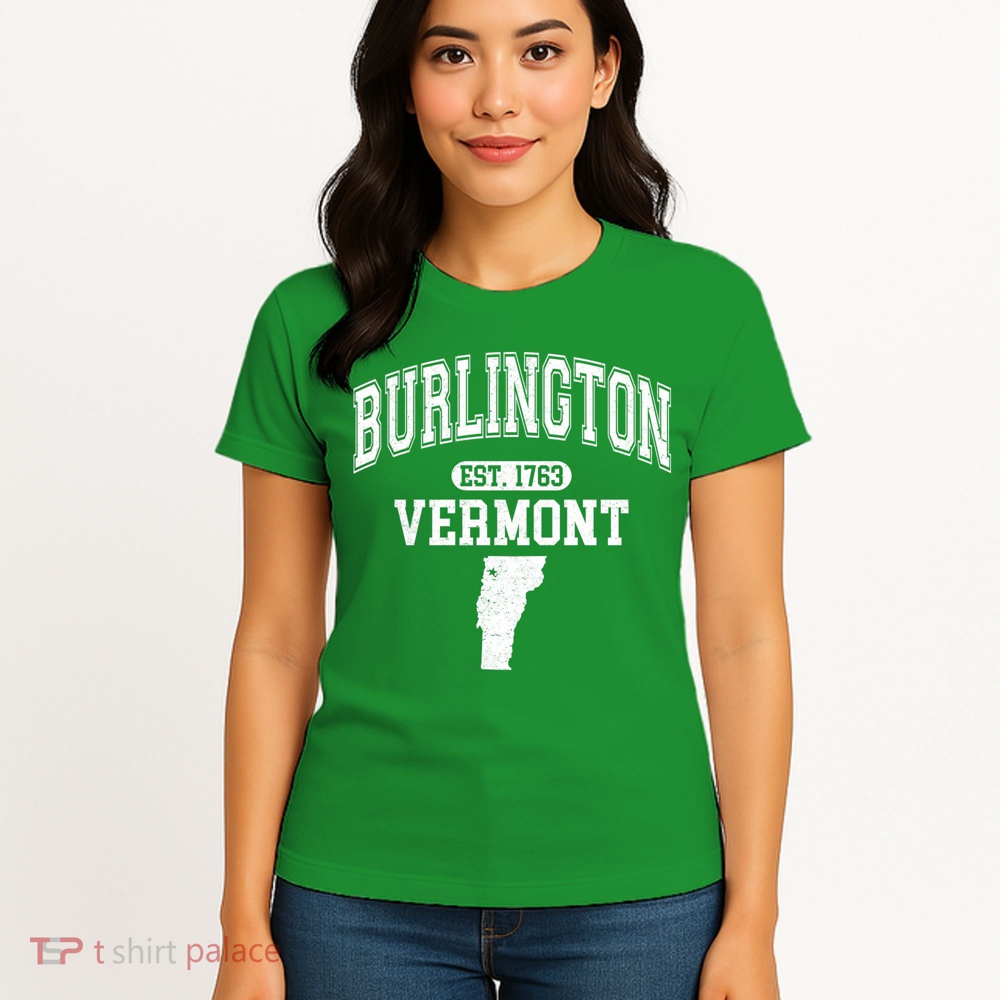 Burlington Vermont Est. 1763 Varsity Women's T-Shirt