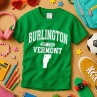 Burlington Vermont Est. 1763 Varsity Kids T-Shirt thumb 3
