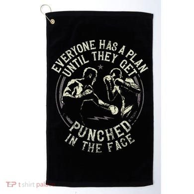 Boxing Vintage Everyone Has A Plan Until They Get Punched In Golf Towel