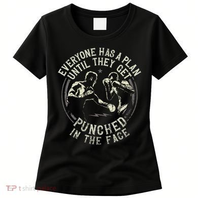 Boxing Vintage Everyone Has A Plan Until They Get Punched In Women's T-Shirt
