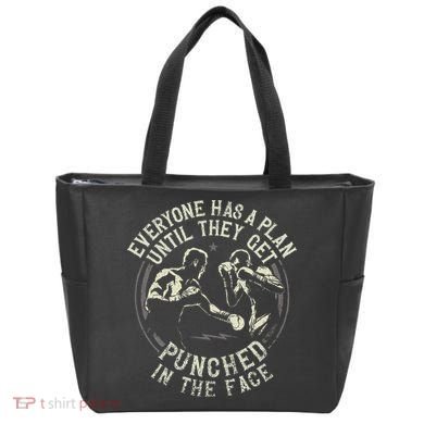 Boxing Vintage Everyone Has A Plan Until They Get Punched In Tote Bag